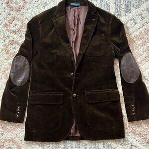 Polo by Ralph Lauren Brown Corduroy Sport Coat with Leather Elbow Patches